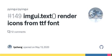Pyimgui font. ttf Apr 19, 2023 · Documentation: pyimgui. Fonts->GetTexDataAsAlp...