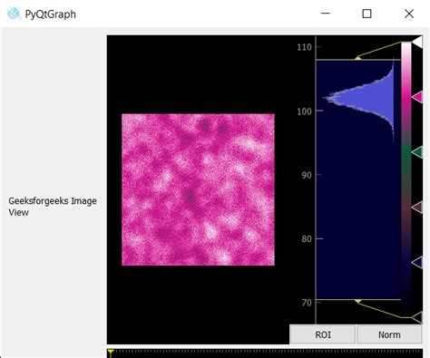 Pyqtgraph map.  All I need now is to add a legend or gradient item, which would represent the ...