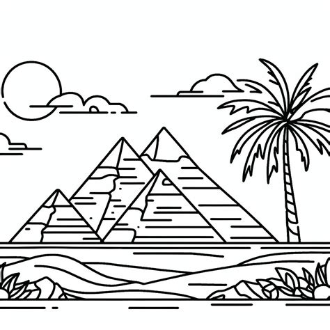 Pyramids Coloring Pages Coloring Home