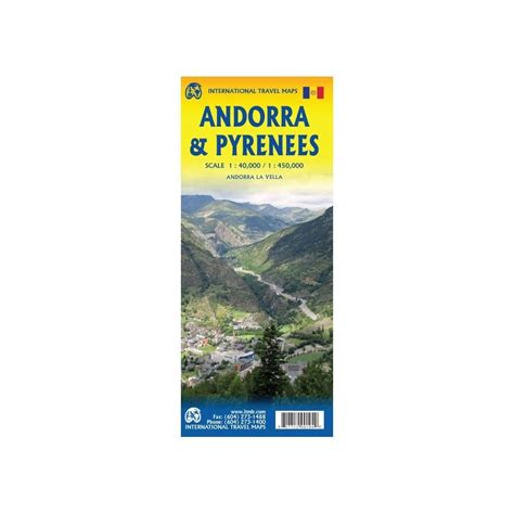Download Pyrenees  Andorra Travel Reference Map 1450000140000 By Itmb Publishing Ltd