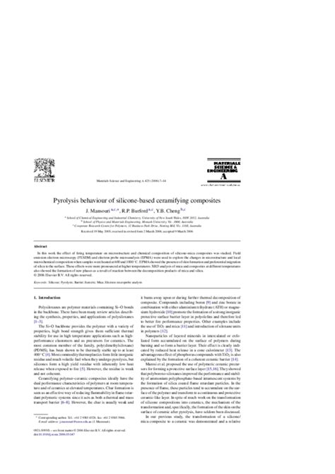 Pyrolysis behaviour of silicone-based ceramifying composites