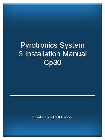 Pyrotronics system 3 installation manual cp30. - Homelite super xl 12 owners manual.