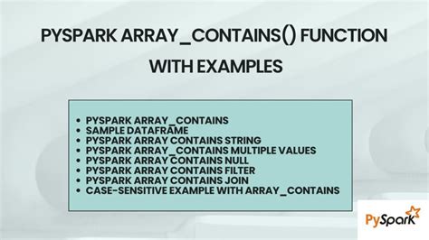 Pyspark array contains.  Detailed tutorial with real-time examples.  Learn how...