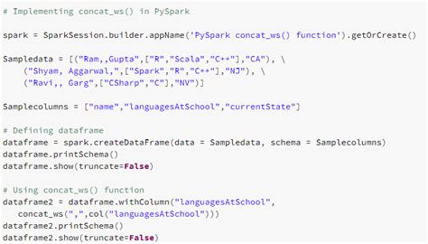 Pyspark concat_ws vs concat.  Explicitly declaring schema type resolved the issue.  Aug 24, 20...