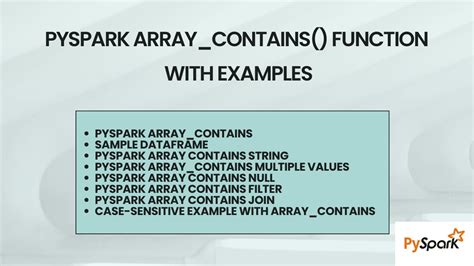 Pyspark contains filter. ---This vid array_contains() The array_contains() function is used to ...