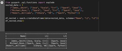 Pyspark explode list. functions provide the schema when creating a DataFrame L1 con...