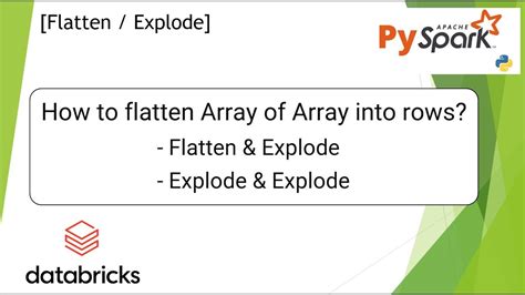 Pyspark flatten.  flatten(arrayOfArrays) - Transforms an array of array...