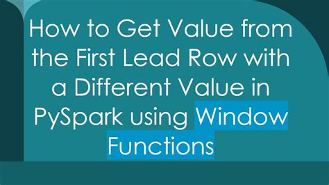 Pyspark row get value. Row &para; A row in DataFrame. Jul 23, 2025 · In this article,...