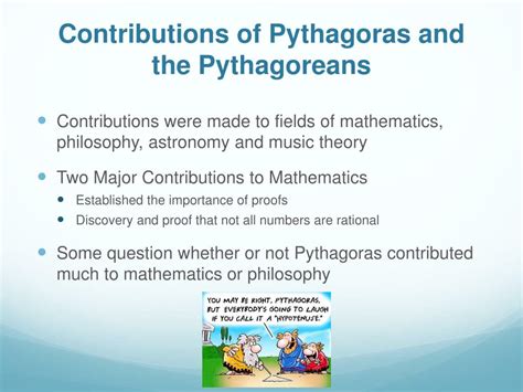 Pythagoras contribution to mathematics