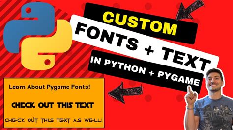 Python Basics Pygame Font Render Method YouTube