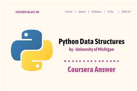 Python Data Structures - Coursera