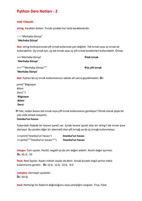 Python Ders Notları 1 MEB.