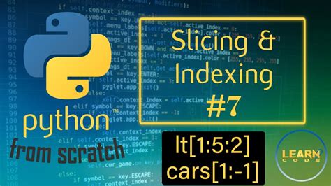 Python Indexing and Slicing for Lists and other Sequential Types
