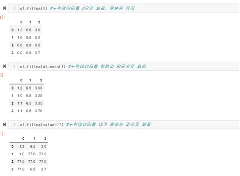 Python Pandas(2. 누락된 데이터 처리하기 .) :: 개발자리