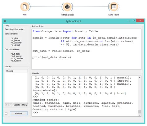 Python Script — Orange Visual Programming 3 documentation
