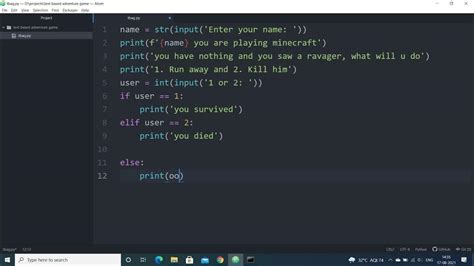 Python Text Adventure Game Engine and Sample Games YouTube