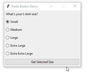 Python Tkinter Radiobutton - python tutorials