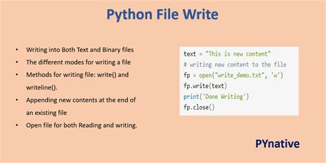 Python Write to File PYnative