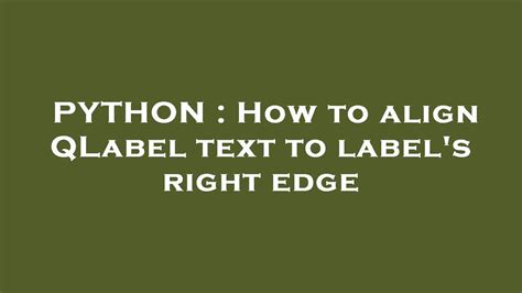 Python align text right.  Text alignment is a crucial aspect of formatting when working ...