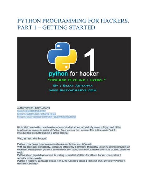 Python basics for hackers pdf.  Contribute to rescenic/hackers-books-2 developme...