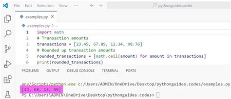 Python ceiling int.  Nov 19, 2020 · The Python ceil () function rounds a number up ...