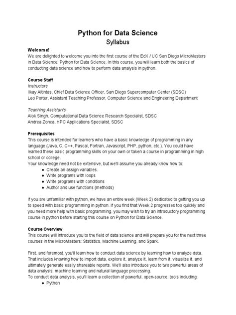 Python data science syllabus pdf.  Explore our catalog of online degrees, certif...