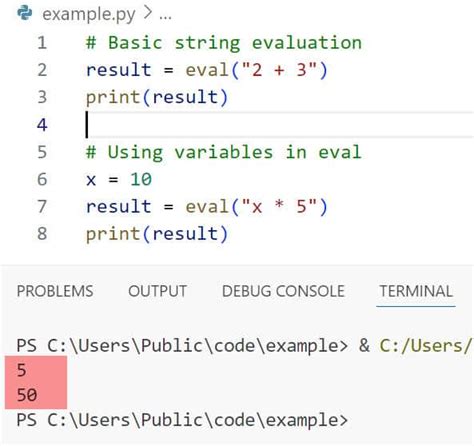 Python eval string to list.  x=1 print (eval ('x+1')) Output of the above code ...