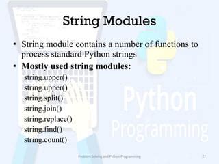 Python exclamation mark.  Jul 11, 2025 · In Python, the string module is a pre-initialized s...