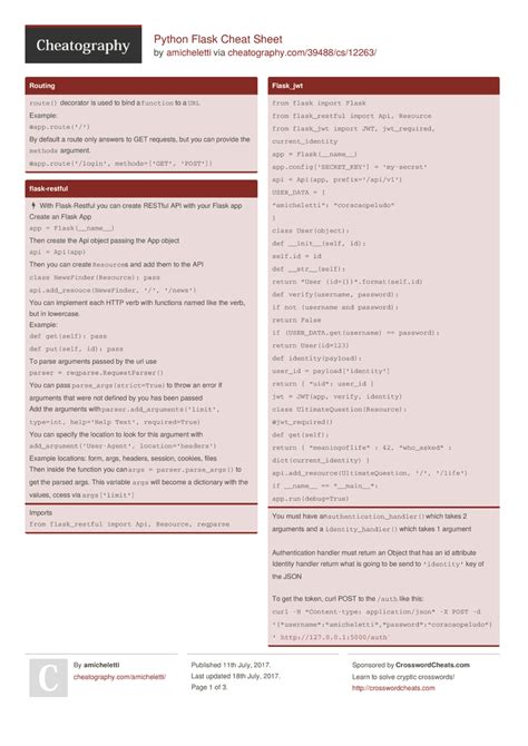 Python flask cheat sheet livingpsawe
