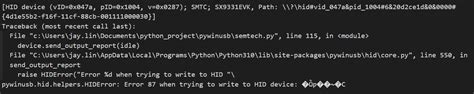 Python hid.  I've been able to read from it using PyWinUSB, but the problem comes in...