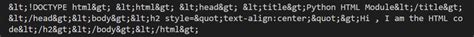 Python html escape.  The html module provides utilities for working with HTML t...