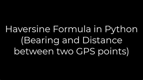 Python inverse haversine.  Example: Finding arbitary point Feb 6, 2011 · Here are tw...