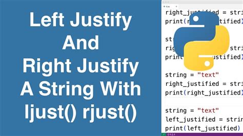 Python ljust Function - Left Justify String Variable