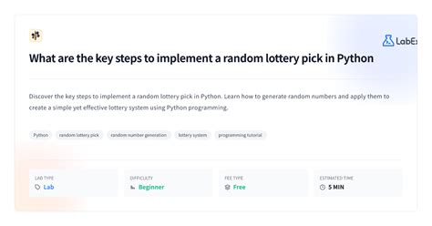 Python pick 4 lottery.  Whether you&rsquo;re a beginner or an experienced programmer, this guide wi...