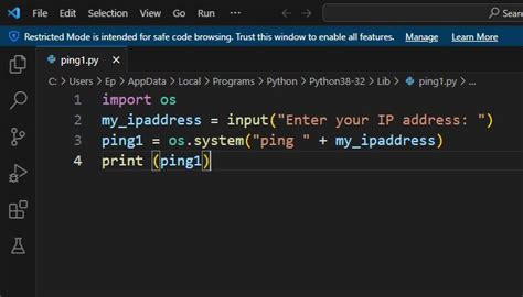 Python ping script from file.  Ping is a way of sending packets to a target network using Int...