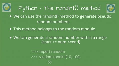 Python random randrange() and randint() to generate random integer …