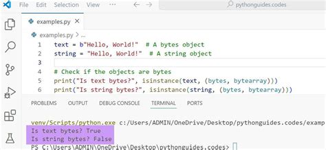 Python read bytes to string.  [6] Integer is used on 64-bit machines and string is used on 3...