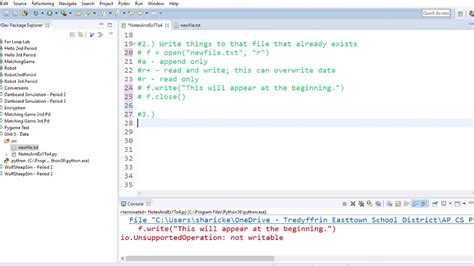 Python reading file, writing and appending to file YouTube