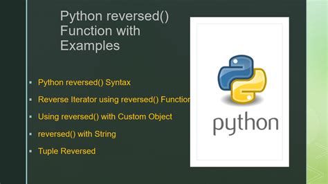 Python reversed() Function - W3Schools