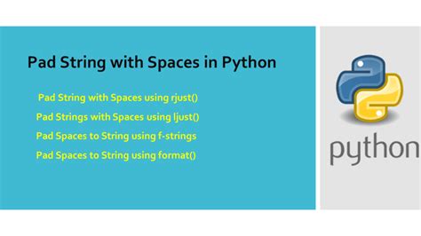 Python right pad string.  .  Pad string with spaces python: In this tutor...
