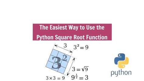 Python square root symbol.  This tutorial shows 2 different ways to find the square r...