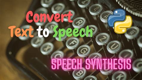 Python tts. Speech Recognition in Python (Text to speech) We can make the computer speak with Python. Given a text string, it will speak the written words in the English language. This process is called Text To Speech (TTS). Related Course: The Complete Machine Learning Course with Python. Text to speech Pyttsx text to speech 