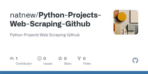 Python web scraping projects github. .  ...
