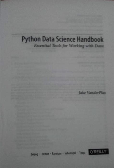 Download Python Data Science Handbook Essential Tools For Working With Data By Jake Vanderplas