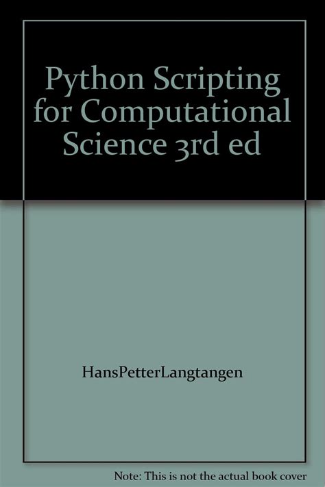 Read Python Scripting For Computational Science By Hans Petter Langtangen