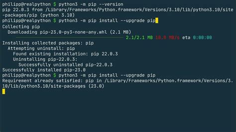 Python3 install pip mac. 4, it defaults to installing pip into all created virtual environments...