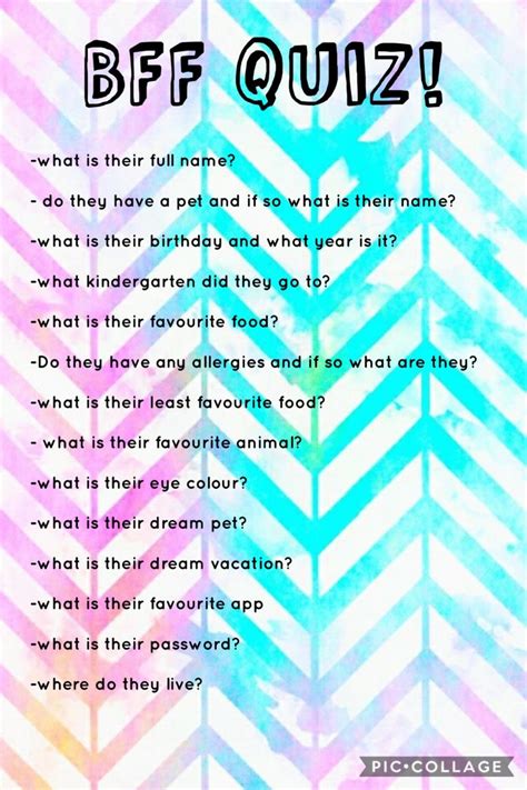 Q A Questions For Bffs