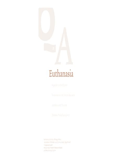 Q and a euthanasia a guide to the dutch termination of life on request and assisted suicide review procedures. - Xenosaga episode iii sprach auch zarathustra signature series guide bradygames.