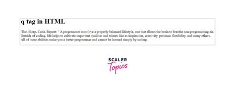 Q tag in html.  HTML: <q> tag This HTML tutorial explains how to use the HTML element c...
