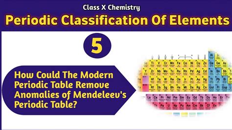 Q1 How could the Modern Periodic Table remove anamolies of